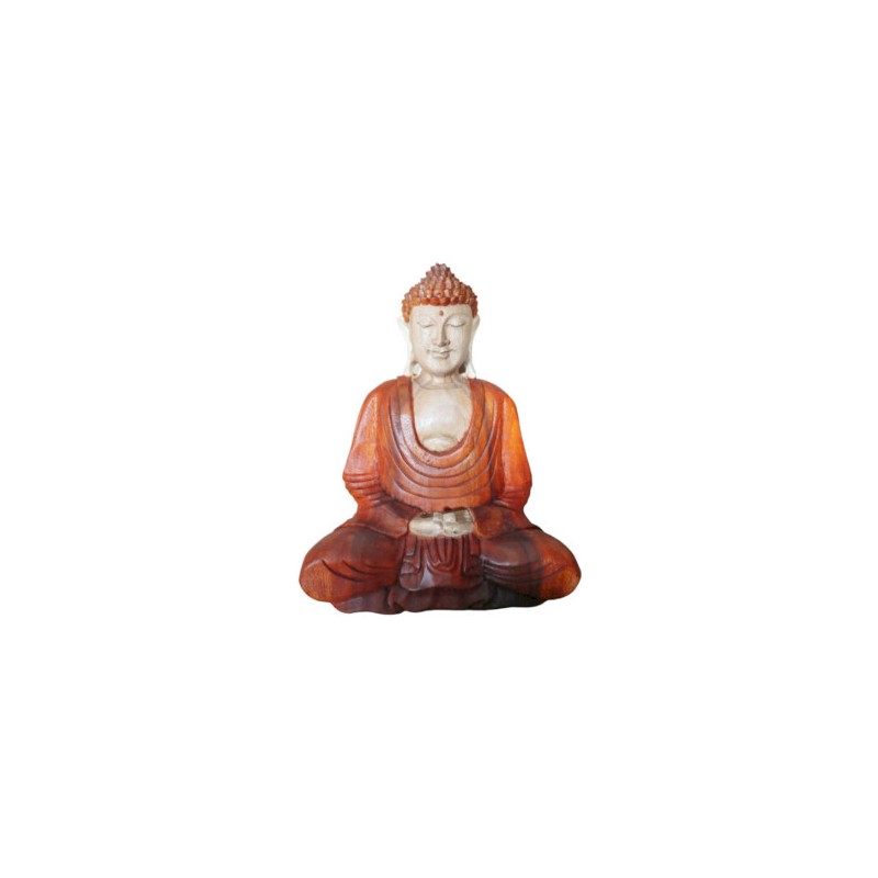 Hand Carved Buddha Statue - 30cm Hands Down-HAND CARVED BUDDHA STATUES-HOSTENATURA