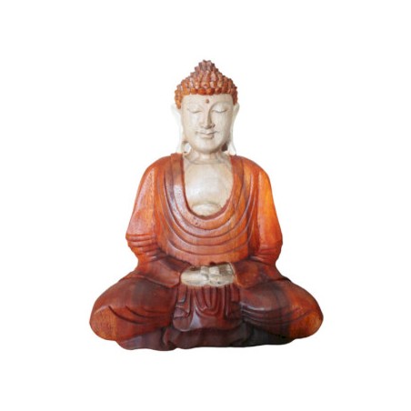 Handgeschnitzte Buddha-Statue - 30cm ohne Zweifel