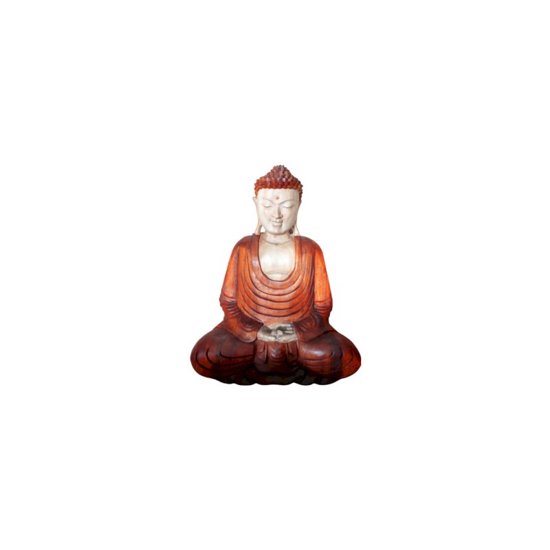 Hand Carved Buddha Statue - 40cm Hands Down-HAND CARVED BUDDHA STATUES-HOSTENATURA