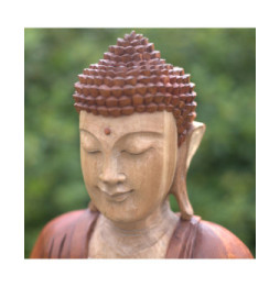 Estatua de Buda Tallada a Mano - 80cm Bienvenido