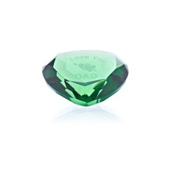 CORAÇÃO diamante verde 50mm + EU TE AMO PAI