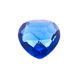 50mm Diamante Azul CORAZÓN + I LOVE YOU MUM