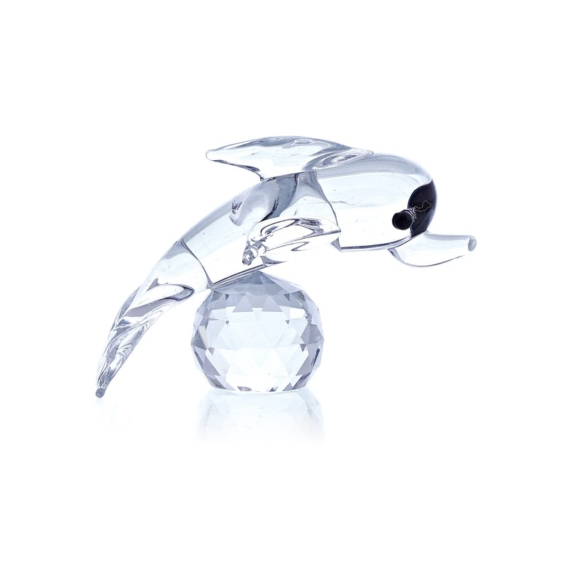 Jumping Dolphin (small)-GLASS FIGURES-HOSTENATURA