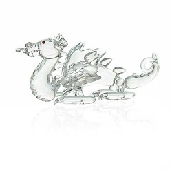 Dragon de cristal aux yeux rouges