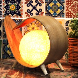 Natuurlijke kokosnootlamp - natuurlijke wrap