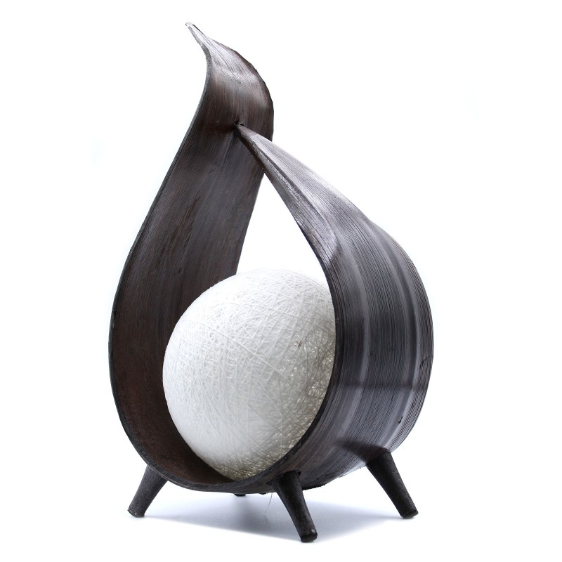 Natural Coconut Lamp - Chocolate Twisted Wrap-NATURAL COCONUT LAMPS-HOSTENATURA