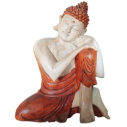 Handgeschnitzte Buddha-Statue - 25cm Denken