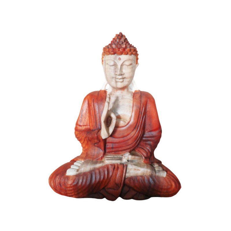 Handgeschnitzte Buddha-Statue - 30cm Lehrübertragung-HANDGESCHNITZTE BUDDHA-STATUEN-HOSTENATURA