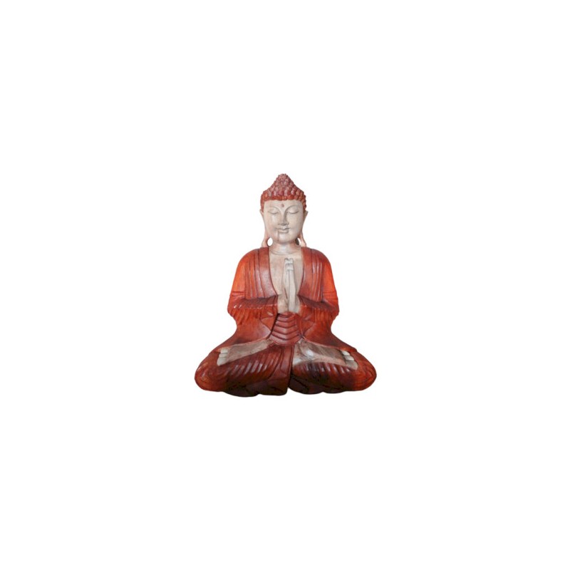 Hand Carved Buddha Statue- 40cm Welcome-HAND CARVED BUDDHA STATUES-HOSTENATURA