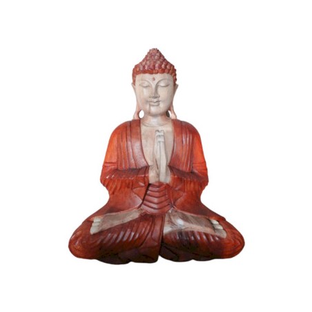 Handgeschnitzte Buddha Statue - 40cm Willkommen