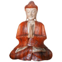 Handgeschnitzte Buddha-Statue - 60cm Willkommen