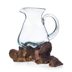 Fused Glass Over Wood - Water Pitcher