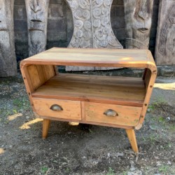 Small TV stand with 2 round drawers