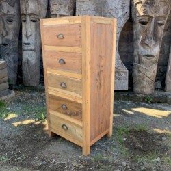 High set of 5 drawers - Recycled wood