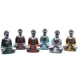 Mini Bouddha en argent (couleurs assorties) - 1 unité - 2x1x3cm