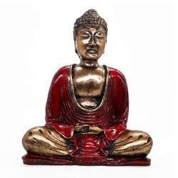 Buddha Vermell i Or - Med