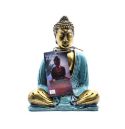 Buddha Verde Azulado y Dorado - Med