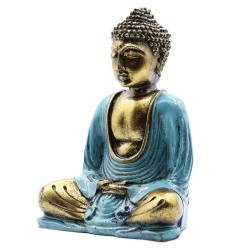 Bouddha sarcelle et or - Med