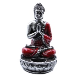 Buddha Kerzenhalter - Rot - Medium