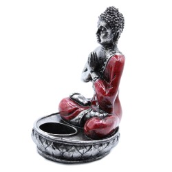 Buddha Kerzenhalter - Rot - Medium