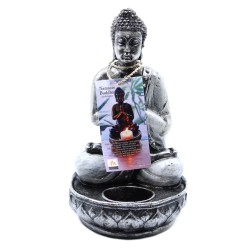 Suport pentru lumânări Buddha - Alb - Med