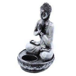 Buddha Candle Holder- White - Med