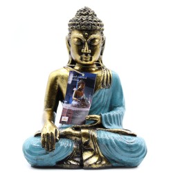 Buddha verde acqua e oro - Lrg