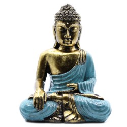 Teal and Gold Buddha - Lrg