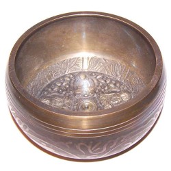 Large Tibetan Bowl - Five Buddha