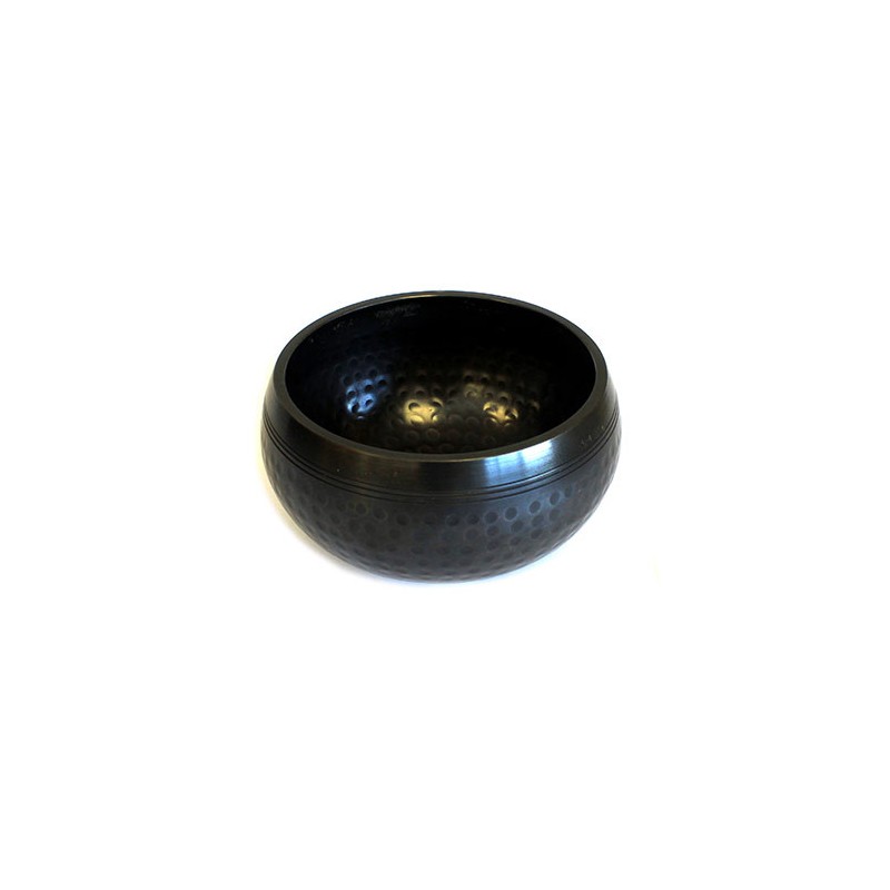 Small Black Whipped Bowl - 14cm-TIBETAN ARTICLES-HOSTENATURA