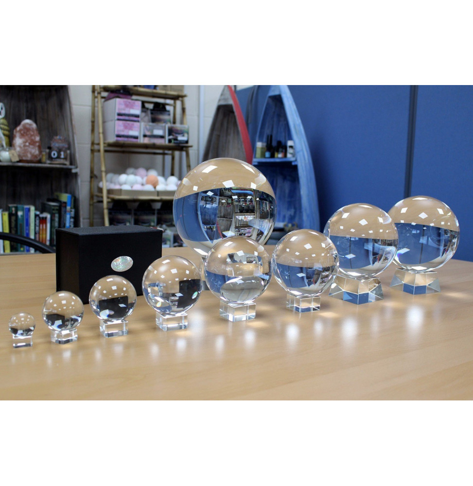 Bola de Cristal con Soporte 100mm-CRYSTAL BALLS-HOSTENATURA