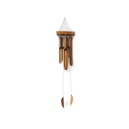 Campanilla de bambú - Acabado natural - 6 tubos grandes