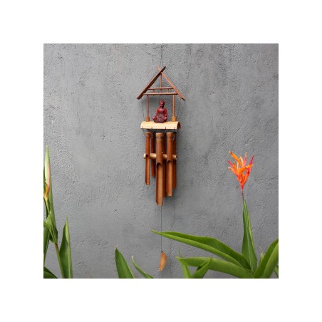 Clopot de bambus - Finisaj natural - Buddha maro 6 tuburi