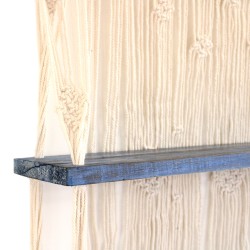 Natuurlijke Macramé Hangplanken - Blauw