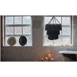 Candelabru Soft Macrame - Negru