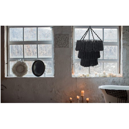 Aranya de macramé suau - Negre