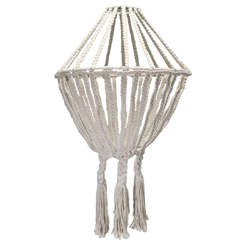 Grote Macrame Drop Kaarshouder - Natuurlijk-MACRAMÉ-LAMPEN-HOSTENATURA