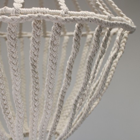 Candelabro de gota grande de macramé - Natural