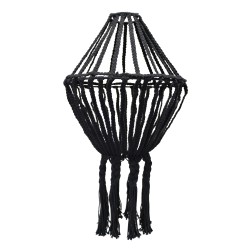 Candelabro grande de macramé - Negro