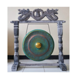 Gong de Meditación Mediano con Soporte - 35cm - Verde