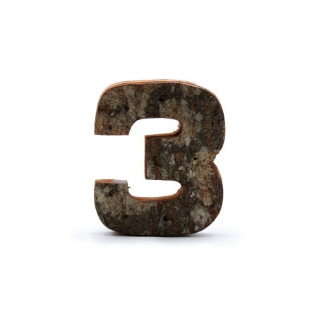 Lletra de Escorça Rústica - "P" (12) - Petita 7cm