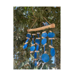 Carillón de madera flotante - Azul