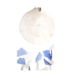 Carillón vidrio reciclado - Azul y Blanco