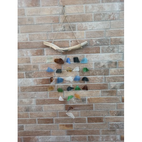 Carillon en verre recyclé - Cinq cordes - Multi