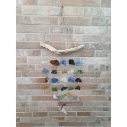 Recycled glass chime - Five strings - Multi