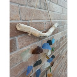 Recycled glass chime - Five strings - Multi