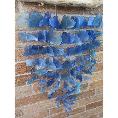 Carillon en verre recyclé - Bleu