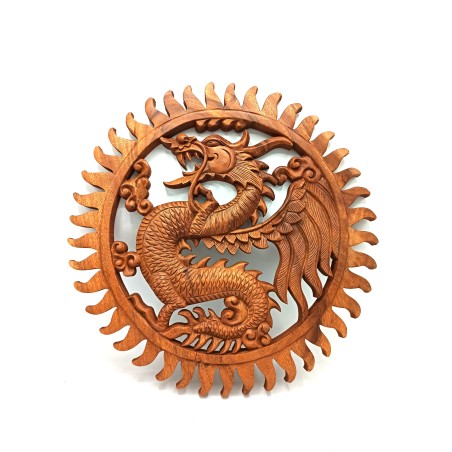 Wooden panel- Dragon 40cm