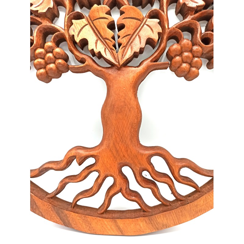 Wood Panel - Grape Tree of Life - 40cm-DECORATIVE WOODEN PANEL-HOSTENATURA