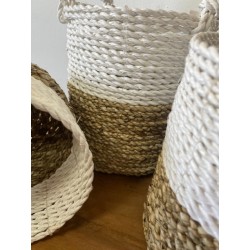 Conjunto Cesto de Algas - Branco Natural